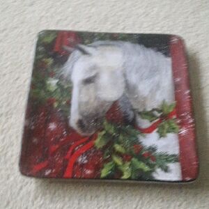 Festive Horse Holiday Plate